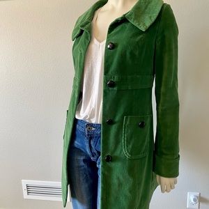 Tulle emerald green long coat